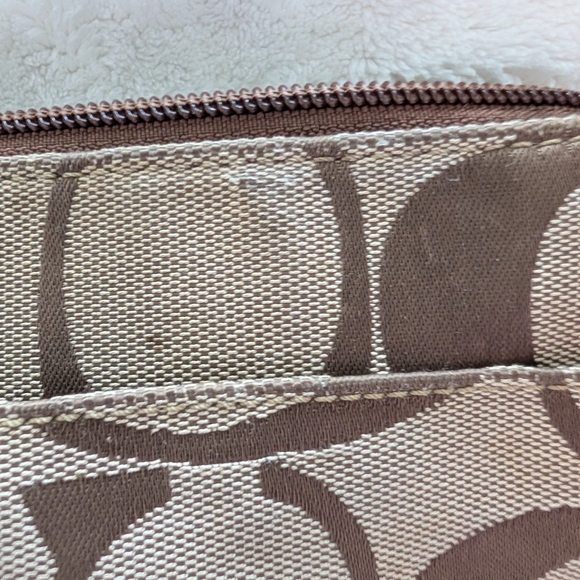 Y2K Coach Signature C Canvas Small Crossbody Bag Brown Tan Leather Trim - Picture 8 of 8